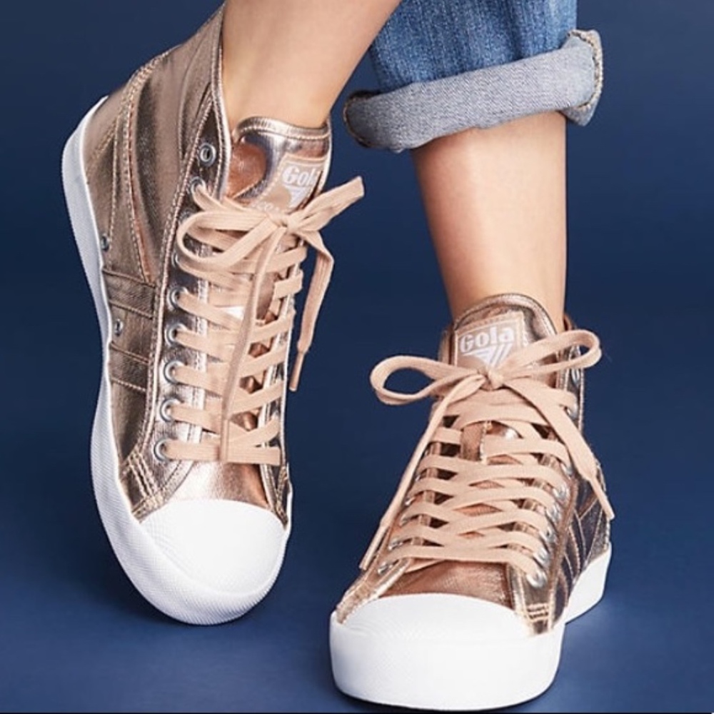 Gola Coaster High Top Metallic Rose Gold